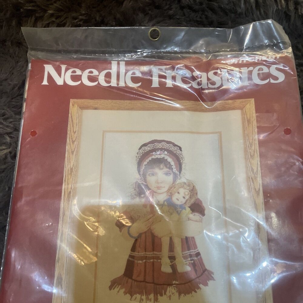 Vintage Needle Treasures Lydia & Shirley Temple Doll Crewel Kit Jan Hagara 00557 - Picture 4 of 4
